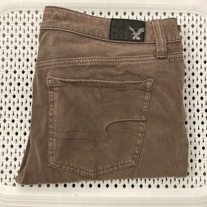 Brown jeggings from American Eagle